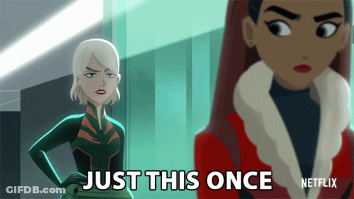 Two Women Standing With Just This Once GIF