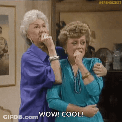 Two Women Talking Wow Cool GIF