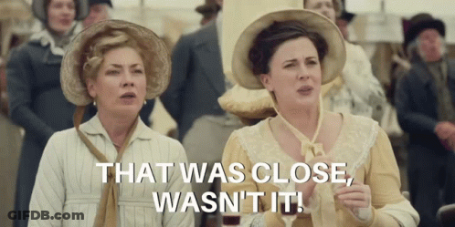 Two Women That Was Close Wasn't It GIF
