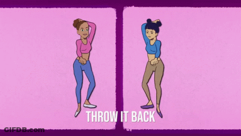 Two Women Throw It Back GIF