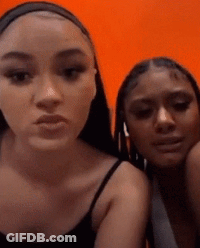 Two Women With Open Mouths GIF