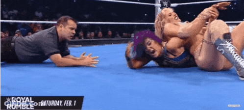 Two Women Wrestling In Ring GIF