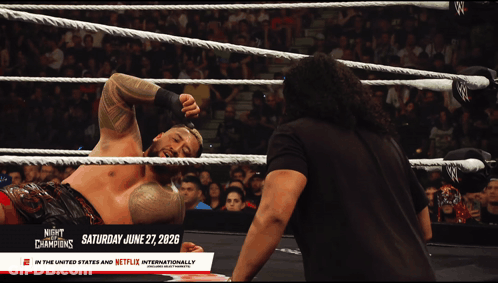 Two Wrestlers In A Ring June 27 2028 GIF