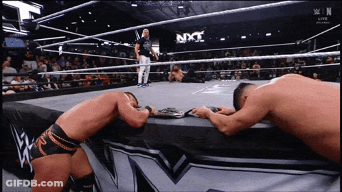 Two Wrestlers In NXT Ring GIF