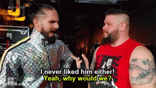 Two Wrestlers Say I Never Liked Him Either GIF