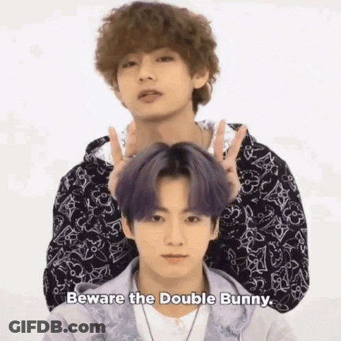 Two Young Men Beware The Double Bunny GIF