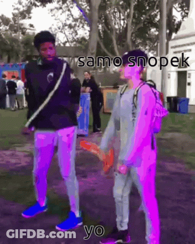 Two Young Men In Park Samo Snopek Yo GIF
