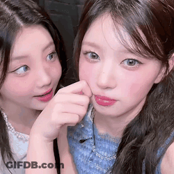 Two Young Women Taking Selfie GIF