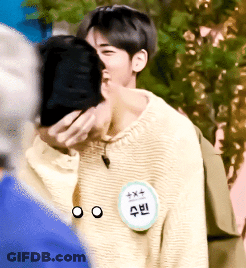 TXT Band Member Covering Face GIF
