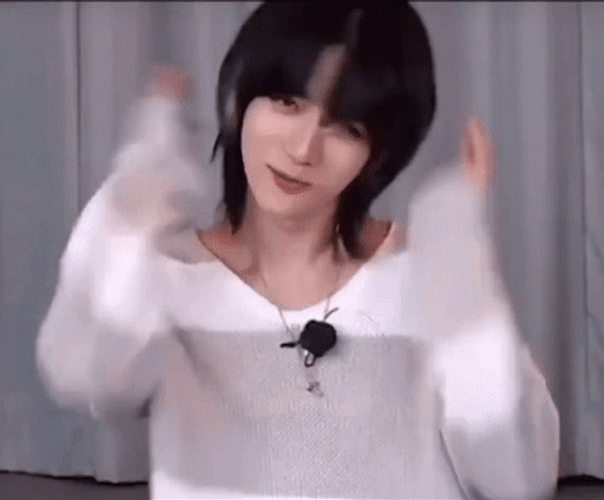 TXT Beomgyu Flipping Hair GIF