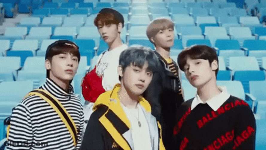 TXT Boy Band Moving Shoulders GIF