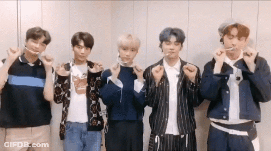TXT Boys Cat And Dog Gestures GIF