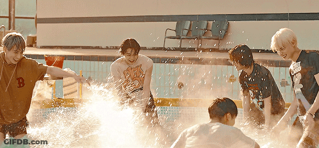TXT Boys Swimming Pool GIF