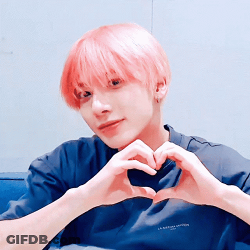 TXT Taehyun Heart Love Sign GIF