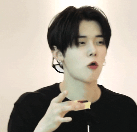 TXT Yeonjun Happily Eating GIF