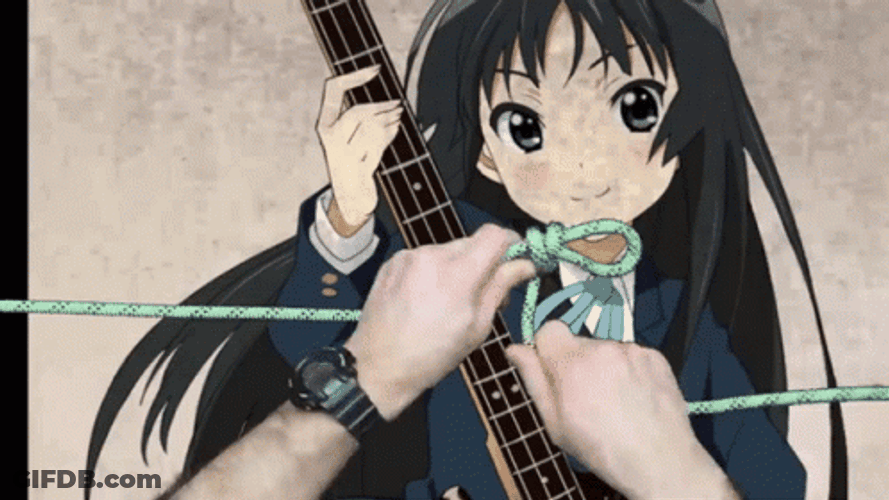 Tying Up Noose Mio Akiyama Background GIF