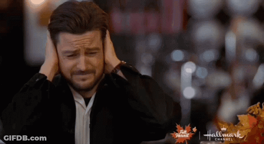 Tyler Hynes Shielding His Ears GIF
