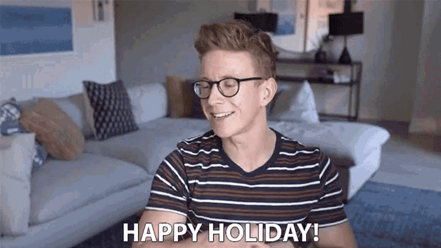 Tyler Oakley Happy Holiday GIF