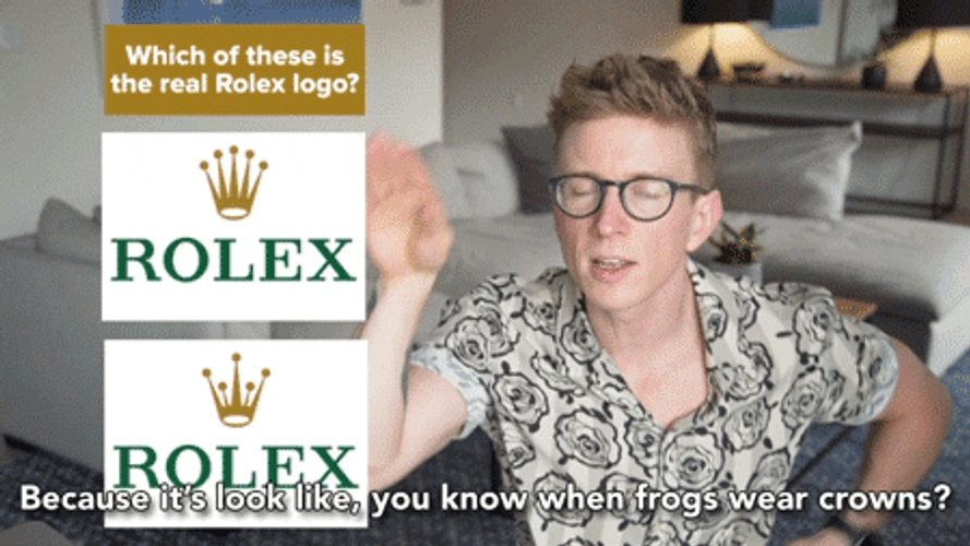 Tyler Oakley Talking About Rolex Logo GIF