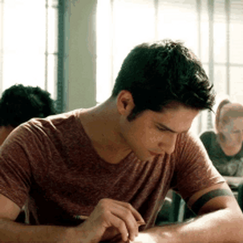 Tyler Posey Scott McCall Teen Wolf Doing Schoolwork GIF