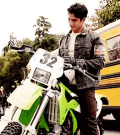 Tyler Posey Scott McCall Teen Wolf Riding Motorbike GIF