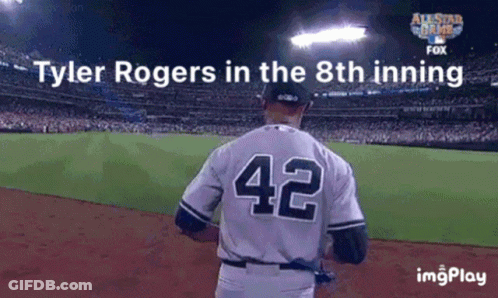 Tyler Rogers Is In The 8Th Inning Of A Baseball Game GIF