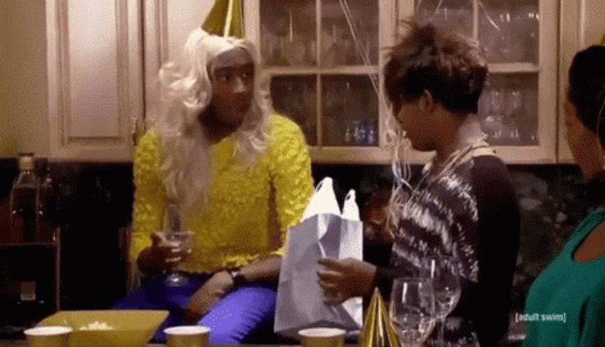Tyler The Creator Adult Birthday Party Face Smash GIF