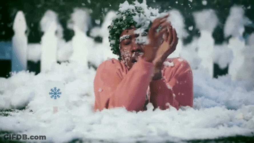 Tyler The Creator Chilling In Snow Storm GIF