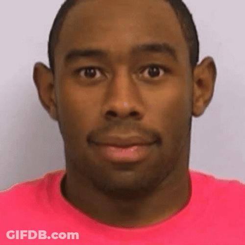 Tyler The Creator Headshot Blinking Derp Face GIF