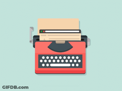 Typewriter With Letter A On Top GIF