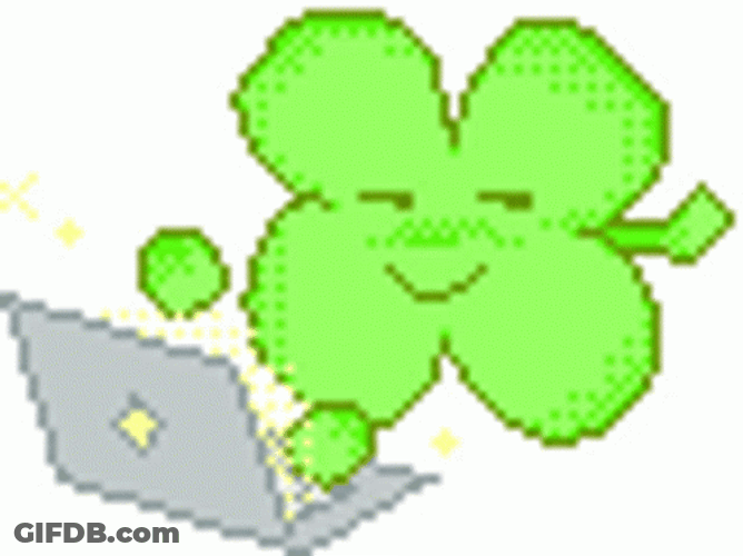 Typing 4 Leaf Clover GIF