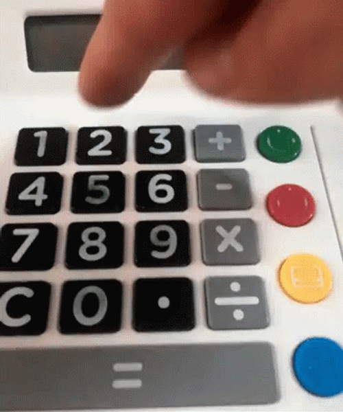 Typing Numbers In The Calculator GIF