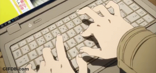 Typing Occultic Nine GIF