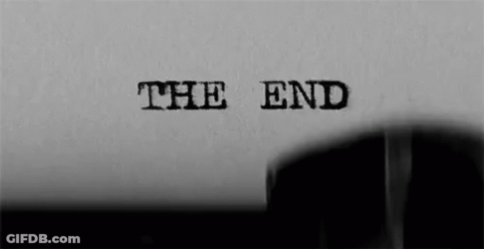 Typing The End Old Typewriter GIF