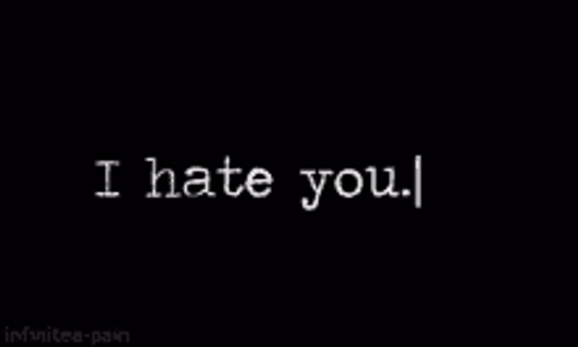 Typography I Hate Love You Typewriter GIF