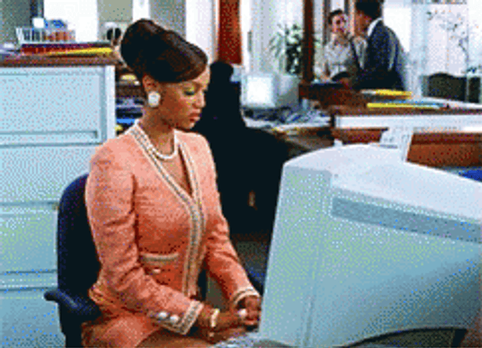 Tyra Banks Typing GIF