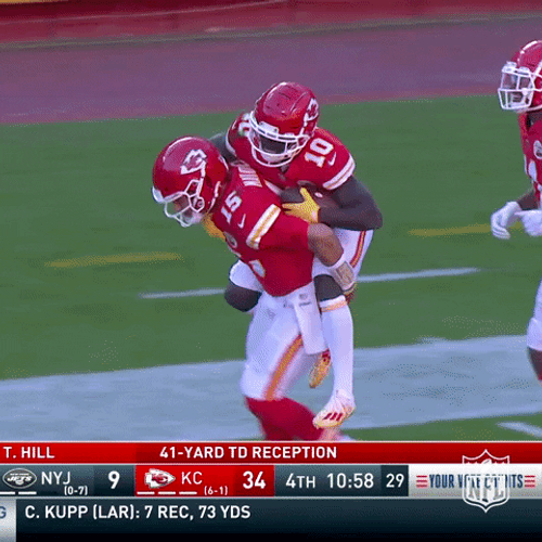 Tyreek Hill Being Carried GIF