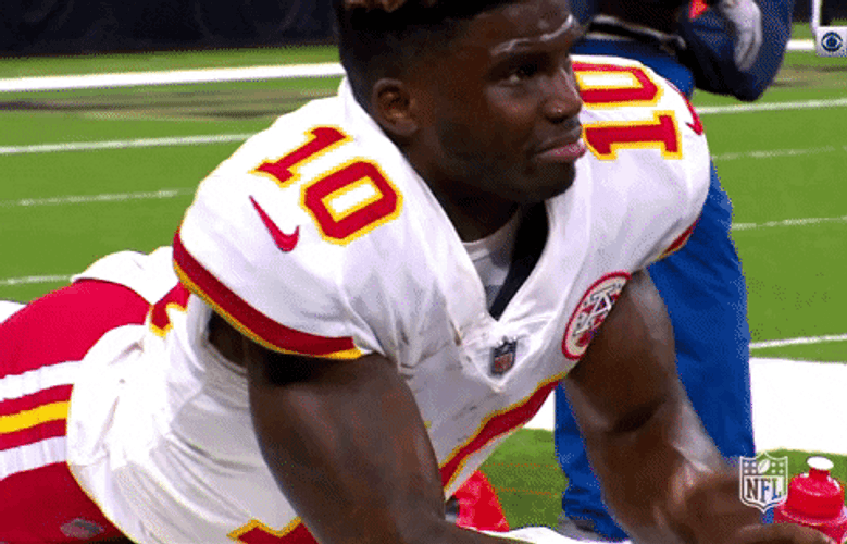 Tyreek Hill Drinking Water GIF