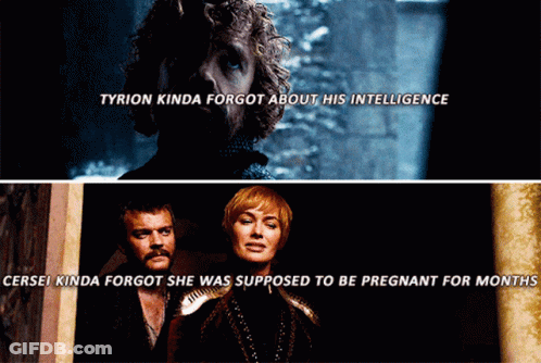 Tyrion Kinda Forgot Intelligence Cersei Kinda Forgot Pregnancy GIF