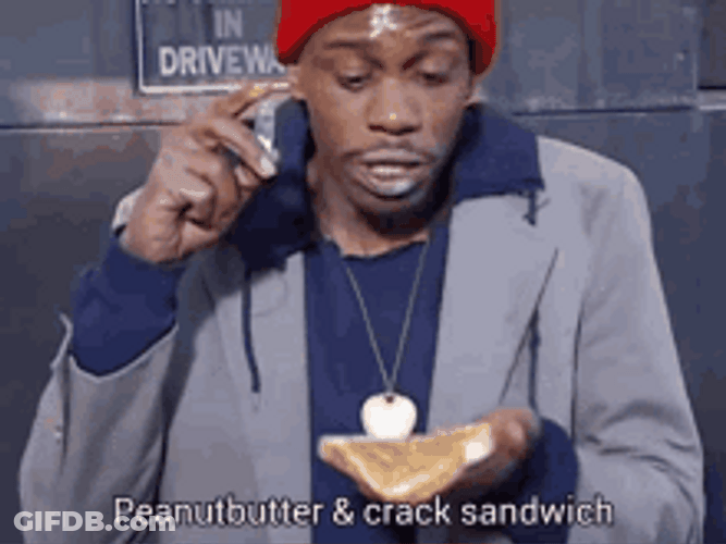 Tyrone Biggums Chappelle's Show Peanut Butter Sandwich GIF