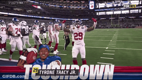 Tyrone Tracy Jr. Holding Football GIF