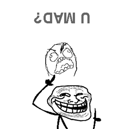 U Mad Trollface GIF