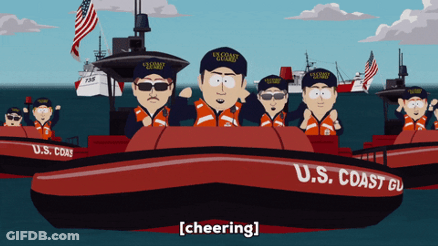 U.S. Coast Guard Cheering GIF