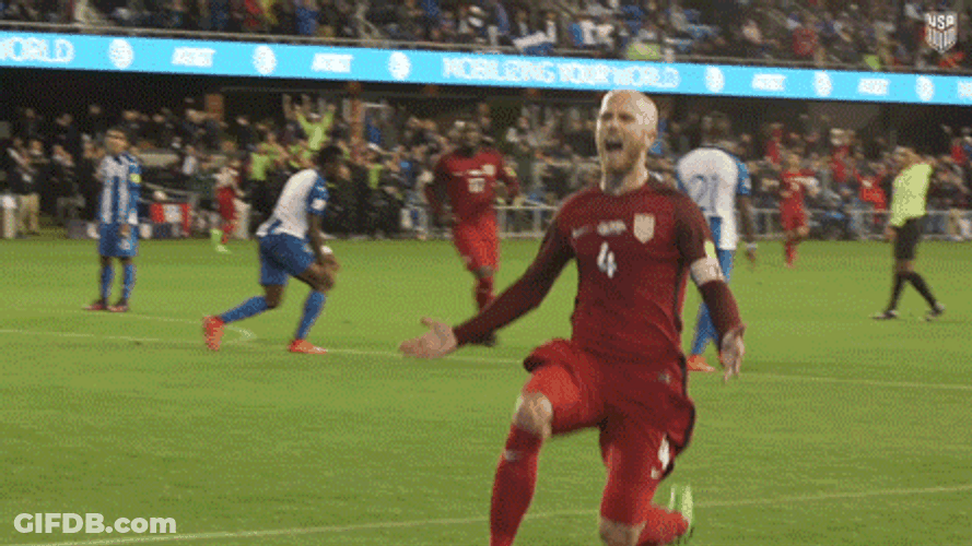 U.S. Soccer Players Celebrating GIF