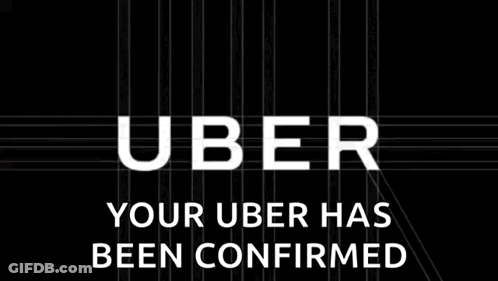 Uber Logo On Black Background GIF