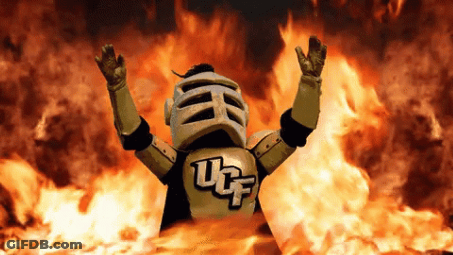 Ucf Knightro On Raging Fire GIF