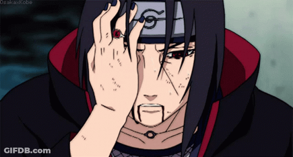 Uchiha Itachi Bleeding Damaged Breathing Heavy GIF