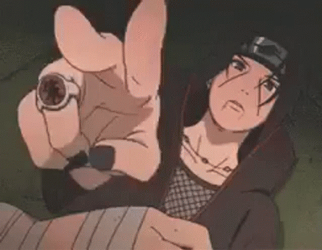 Uchiha Itachi Flipping Bird Control Jutsu Genjutsu GIF