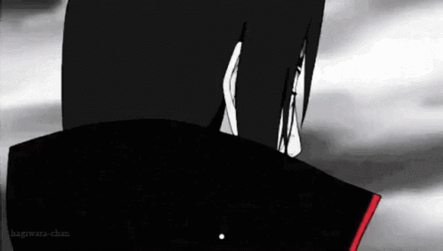 Uchiha Itachi Sharingan Eyes Casting Amaterasu Technique GIF