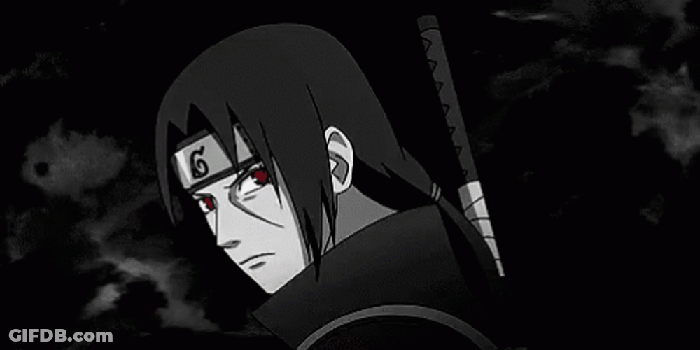 Uchiha Itachi Sharingan Switch Mangekyo Eyes GIF